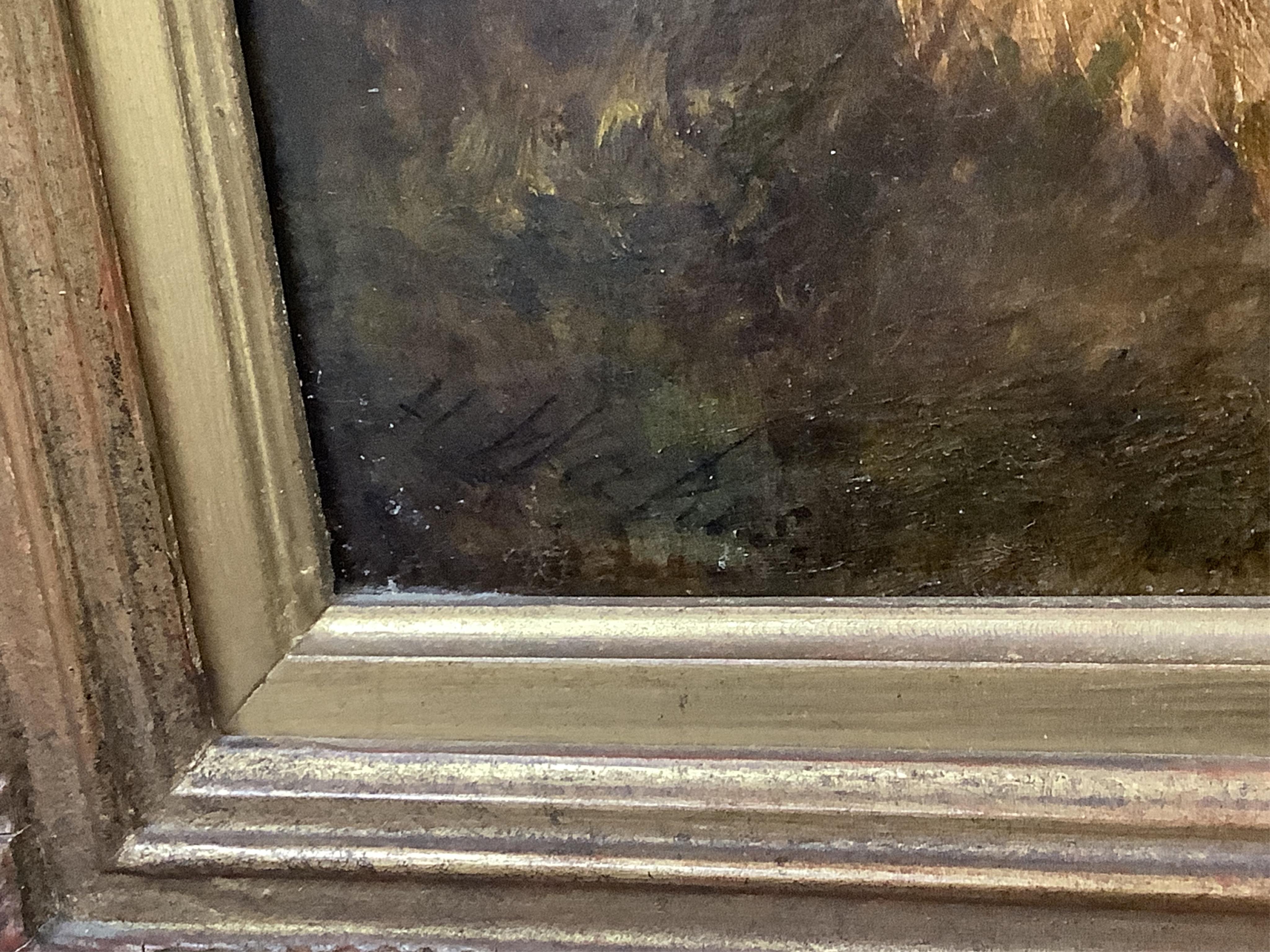 After William Gillard (c.1812-1897), 'Guarding the days bag'’, oil on canvas, 39 x 49cm